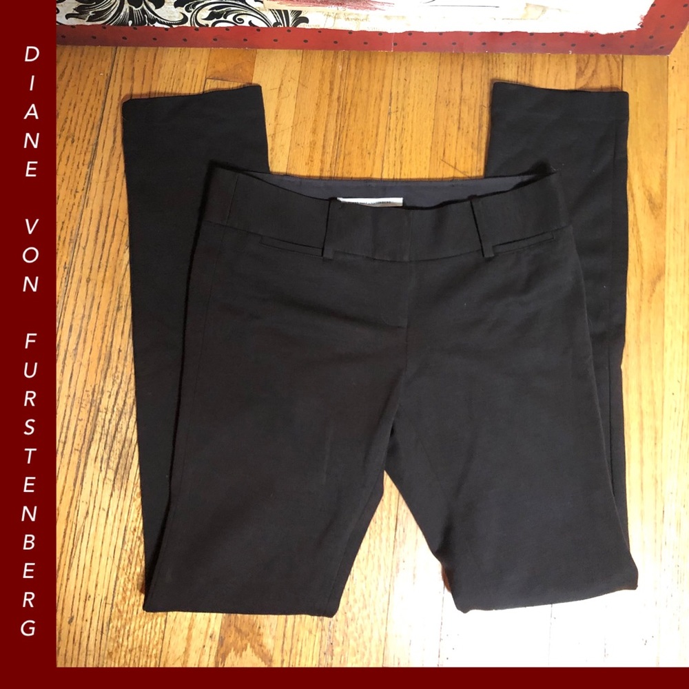 NWOT-SZ 10-DIANE VON FURSTENBERG BROWN WOOL PANTS
